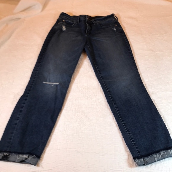 NYDJ Distressed Sylvia Boyfriend Jeans Size 4 - Picture 2 of 3